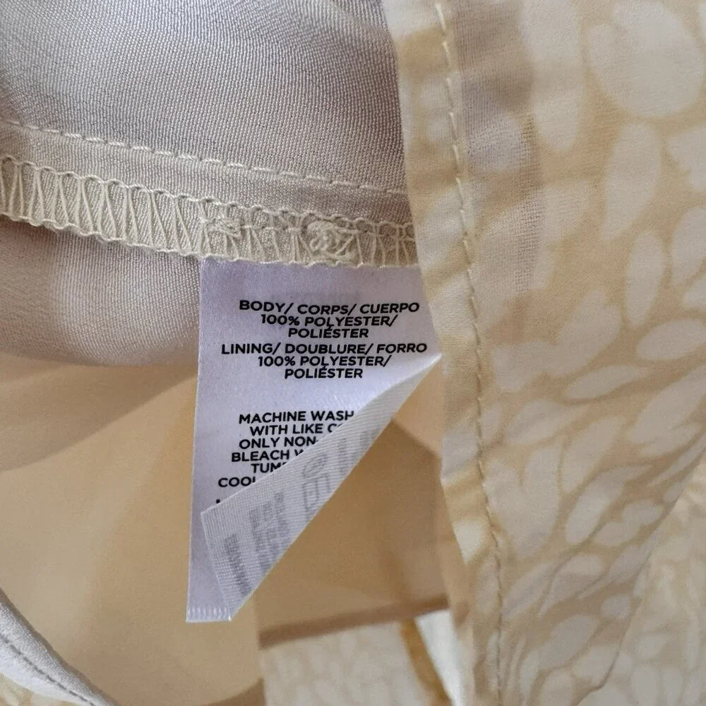 LOFT Sheer Cream Long-Sleeve Peplum Blouse